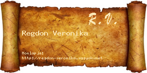 Regdon Veronika névjegykártya